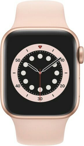 The Good Guys Apple Watch Series 6 (GPS) 40mm - Gold Aluminium Case with Pink Sand Sport Band offer