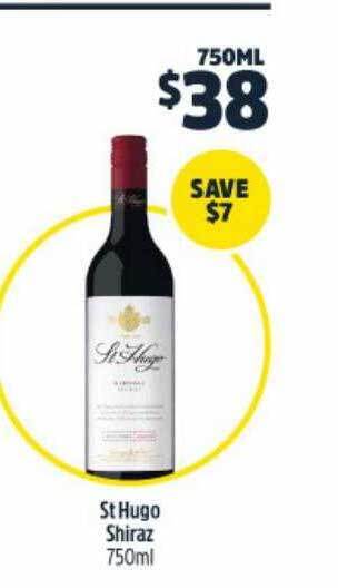 St hugo shiraz 750ml