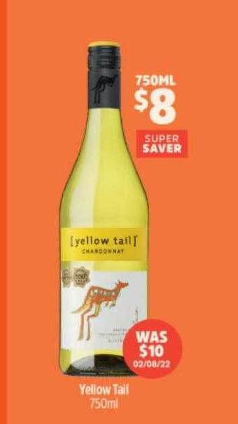BWS Yellow tail 750ml offer