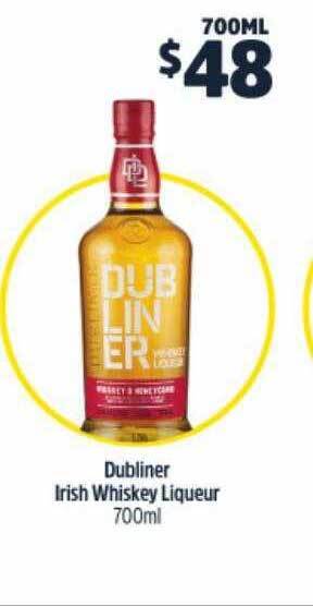 BWS Dubliner irish whiskey liqueur 700ml offer