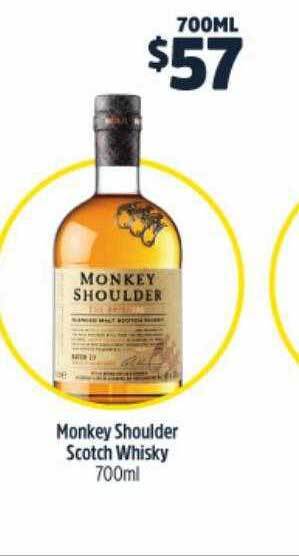 BWS Monkey shoulder scotch whisky 700ml offer