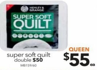 Cheap as Chips Super Soft Quilt Double offer