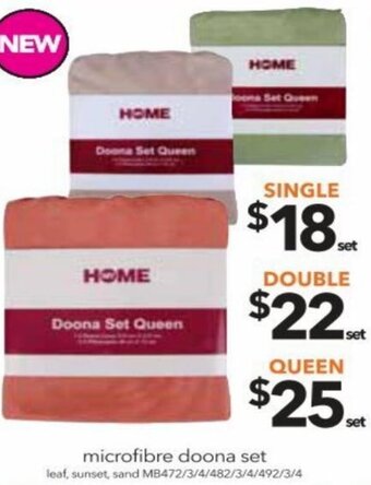 Cheap as Chips Microfibre Doona Set Queen offer