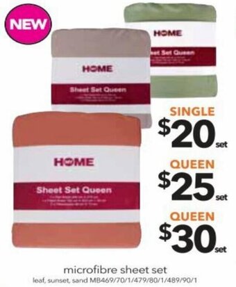 Cheap as Chips Microfibre Sheet Set Queen offer