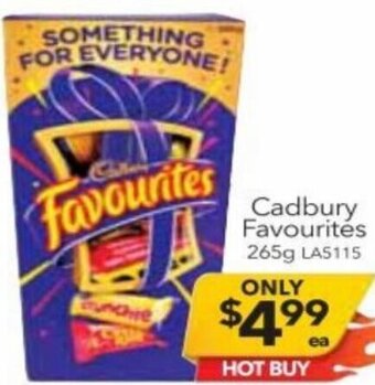 Cheap as Chips Cadbury Favourites 265g offer