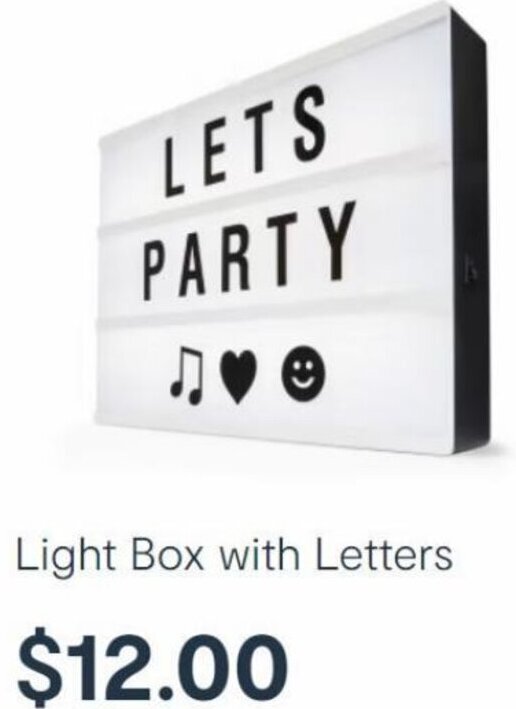 Light Box With Letters offer at Kmart