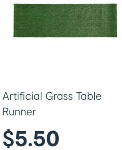 Artificial Grass Table Runner offer at Kmart
