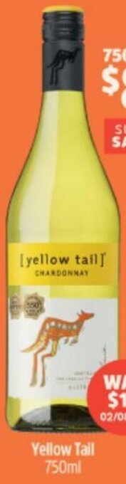 BWS Yellow Tail 750ml offer