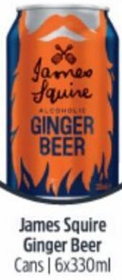 BWS James Squire Ginger Beer 6x330ml offer