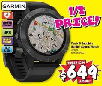 JB Hi-Fi Fenix 6 Sapphire Edition Sports Watch offer