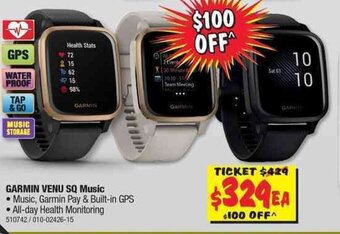 JB Hi-Fi Garmin Venu SQ Music offer