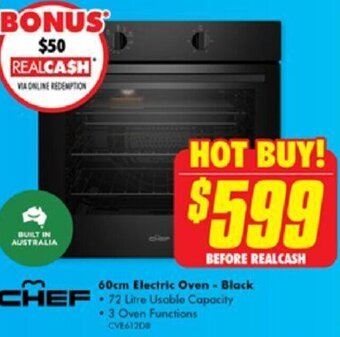 The Good Guys 60cm Electric Oven-Black offer