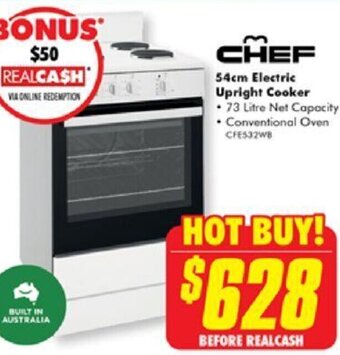 The Good Guys 54cm Electric Upright Cooker offer