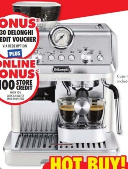 Delonghi La Specialista Arte Manual Pump Coffee Machine offer at The