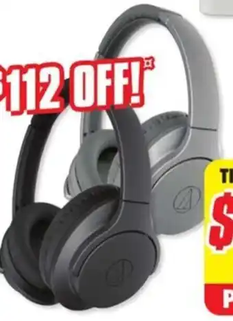 The Good Guys Audio-Technica Wireless Noise Cancelling Headphones - Black or Grey offer