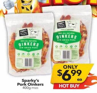 Cheap as Chips Sparky's pork oinkers offer