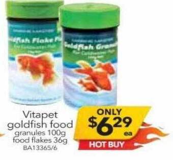 Cheap as Chips Vitapet goldfish food offer