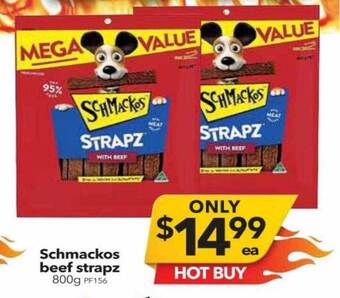 Cheap as Chips Schmackos beef strapz offer
