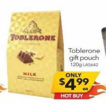 Cheap as Chips Toblerone gift pouch offer