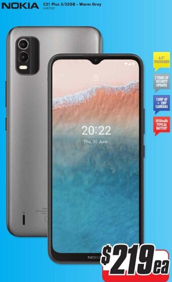 The Good Guys Nokia C21 Plus 3/32GB-Warm Grey offer