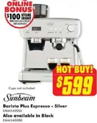 The Good Guys Barista Plus Espresso-Silver offer