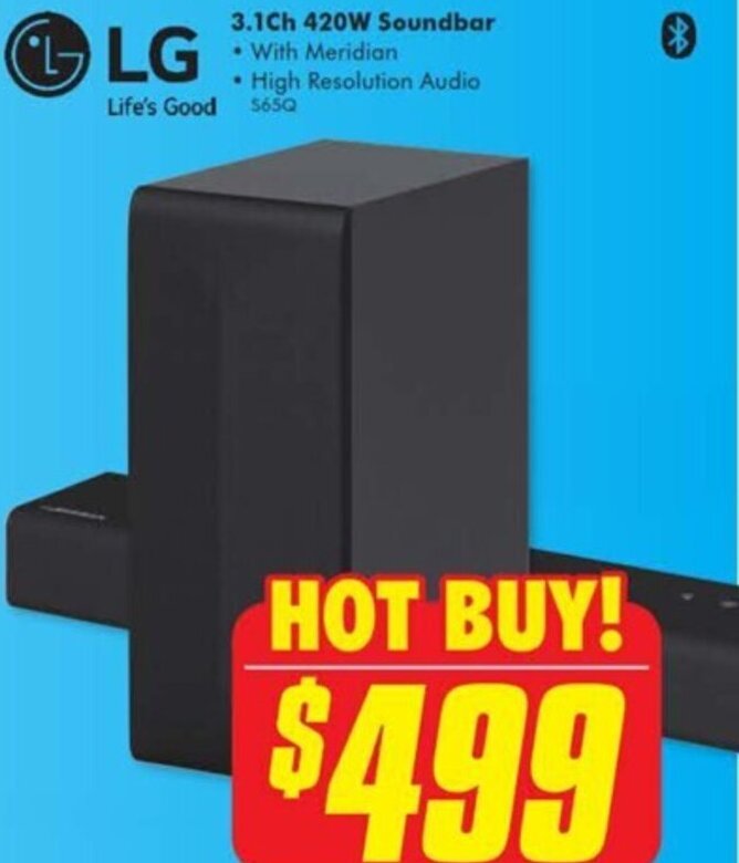 LG 3.1Ch 420W Soundbar offer at The 