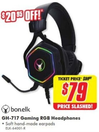 The Good Guys GH-717 Gaming RGB Headphones offer