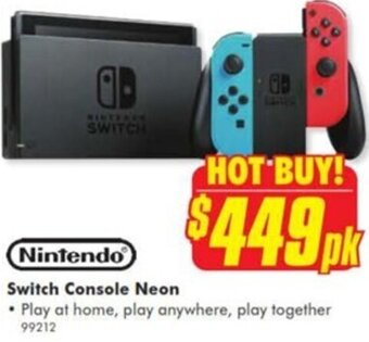The Good Guys Switch Console Neon offer