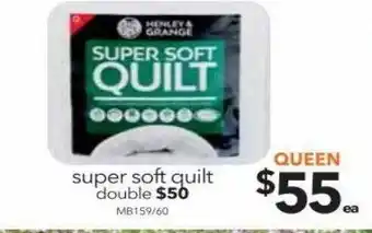 Cheap as Chips Super soft quilt double offer