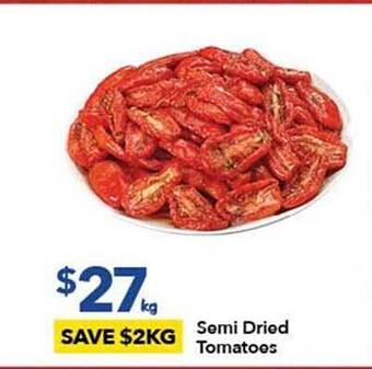 Ritchies Semi dried tomatoes offer