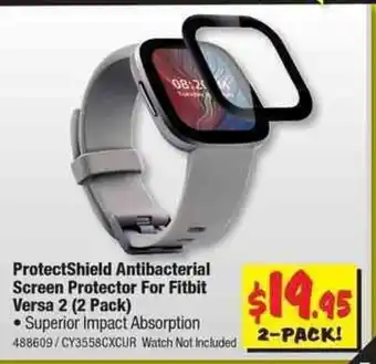 JB Hi-Fi ProtectShield Antibacterial Screen Protector For Fitbit Versa 2 (2 Pack) offer