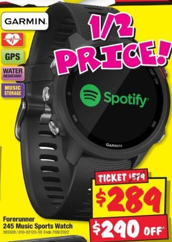 JB Hi-Fi Forerunner 245 Music Sports Watch offer