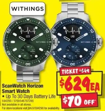 JB Hi-Fi ScanWatch Horizon Smart Watch offer