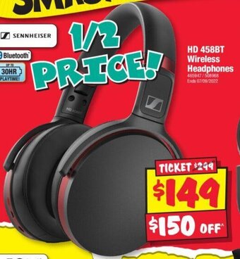 JB Hi-Fi HD 458BT Wireless Headphones offer