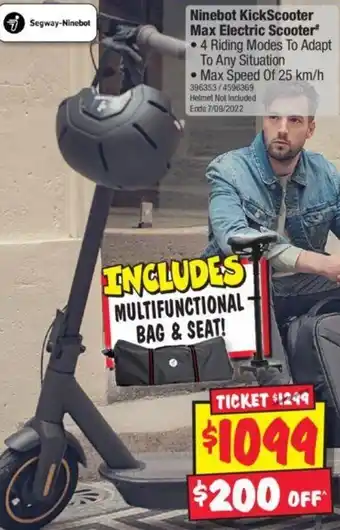 JB Hi-Fi Ninebot KickScooter Max Electric Scooter offer
