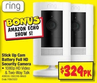 JB Hi-Fi Stick Up Cam Battery Full HD Security Camera offer