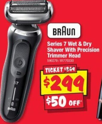 JB Hi-Fi Series 7 Wet & Dry Shaver With Precision Trimmer Head offer