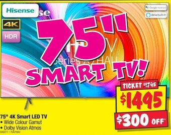 JB Hi-Fi 75' 4K Smart LED TV offer