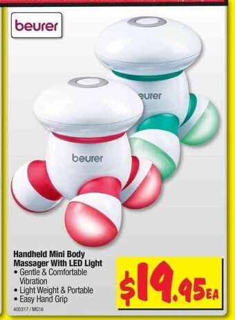 JB Hi-Fi Beurer - Handheld Mini Body Massager With LED Light offer