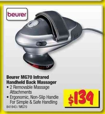JB Hi-Fi Beurer - MG70 Infrared Handheld Back Massager offer