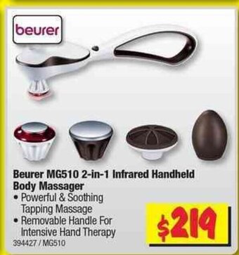 JB Hi-Fi Beurer - MG510 2-in-1 Infrared Handheld Body Massager offer