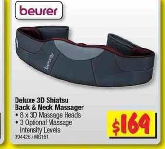 JB Hi-Fi Beurer - Deluxe 3D Shiatsu Back & Neck Massager offer