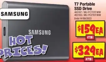 JB Hi-Fi T7 Portable SSD Drive offer