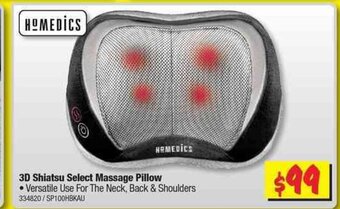 JB Hi-Fi Homedics 3D Shiatsu Select Massager Pillow offer