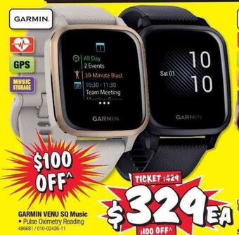 JB Hi-Fi Garmin Venu SQ Music offer