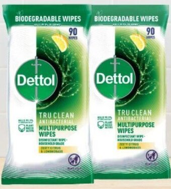 Coles Dettol TRU Clean Wipes 90 Pack offer