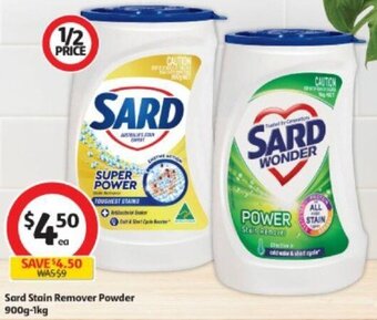 Coles Sard Stain Remover Powder 900g-1Kg offer