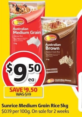 Sunrise Medium Grain Rice 5Kg