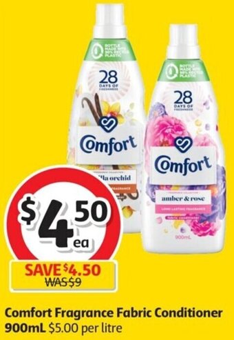 Coles Comfort Fragrance Fabric Conditioner 900ml offer