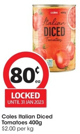 Coles Coles Italian Diced Tomatoes 400g offer